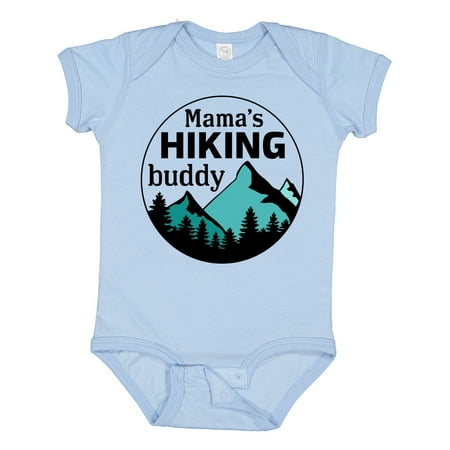 

Inktastic Mama s Hiking Buddy with Mountains and Trees Gift Baby Boy or Baby Girl Bodysuit