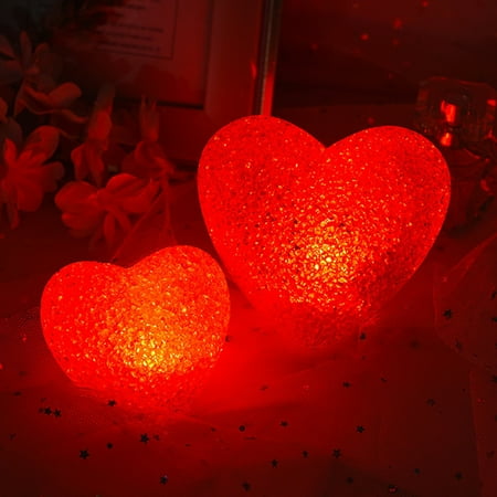 

Chicmine Love Heart Lamp Red Heart-Shaped Night Light Decorative 3D Love Heart Party Light Indoor Night Lamp Choral Props Light Stage Performance Props Home Supplies