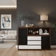 thumbnail image 4 of Hogare Mueble Bufetera Galicia, Cava Multifuncional de Melamina Parota Blanco, 4 of 6
