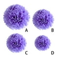 thumbnail image 2 of Billuyoard Juego de pompones de papel morado de 7,8 pulgadas, bolas de papel con pompón, decoraciones de flores de papel para fiesta de Kits de decoración para fiestas Púrpura 12 pulgadas, 2 of 6