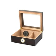 Humidor Supreme Ottawa 40-Ct Glass top Humidor Piece - Mahogany (HUM-25HYG)