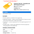 thumbnail image 2 of Expansion Tank Cap - Compatible with 2001 Chrysler PT Cruiser - Dorman, 2 of 2