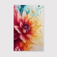 thumbnail image 2 of Dahlia Flower Canvas Wall Art 8x12 inches - Soft Floral Botanical Dahlia Flower Canvas Wall Decor for Cozy Bedroom, 2 of 5