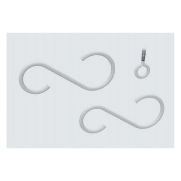 National Hardware N275-131 Extension Hanging Hook Kit, White, 3-1/2 In. - Quantity 5