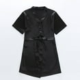thumbnail image 4 of KYAIGUO Kids Toddler Satin Kimono Robe Baby Solid Color Bath Robes for Wedding Spa Party Sleepwear Bathrobe 1-7 Years Old, 4 of 10