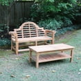 thumbnail image 2 of Teak 64-In Lutyens Bench with Outdoor Coffee Table, 2 of 6