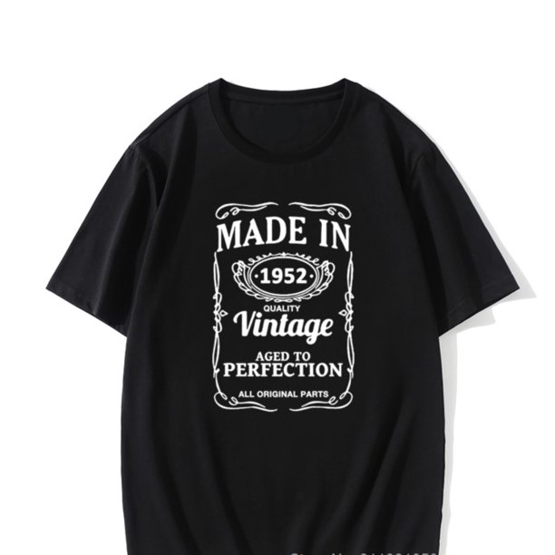 Camiseta estampada para hombre, tallas 66, 67, 68, 69 y 70 años, regalo de aniversario (1951, 1952, 1953, 1954 y 1955), algodón, tallas XS a XXXL.