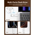 thumbnail image 2 of Memoria USB Gulloe 512GB USB-C Lightning USB 3.0 Plata, 2 of 8