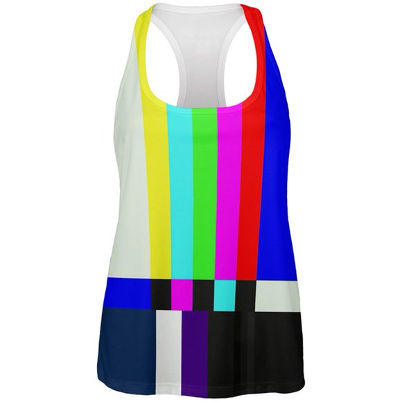 Halloween SMPTE Color Bars Late Night TV Costume All Over Womens Work Out Tank Top