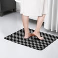 thumbnail image 4 of Gray and Black Checkered Pattern Flannel Non Slip Door Rugs,Washable Door Mats Indoor,Decorative Door Mats,Dirt-Resistant and Absorbent Doormat for Entrance,Bedroom,Kitchen,Bathroom,23.5x16in(60x40cm), 4 of 5