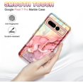 thumbnail image 5 of CASEFIV for Google Pixel 7 Pro Case,Marble Pattern Heavy Duty Shockproof Full Body Protective Phone Cover for Women Girls,Rose Gold, 5 of 8