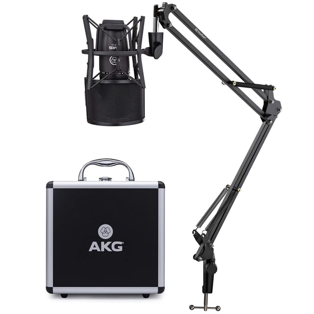 Micrófono Condensador AKG P220 con Soporte y Filtro Antipop