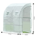 thumbnail image 7 of Canddidliike Greenhouse Walk in, Portable Mini Green House with PE Cover, Waterproof Hot House UV - White, 7 of 7