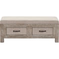 thumbnail image 2 of Banc de Rangement Rembourré pour Maison Cottage, Cendre Vieillie, 2 of 12