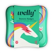 Welly Assorted Flex Fabric Bandages, Unicorn Bravery Badges for Kids and Adults, 48 Count