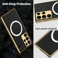 thumbnail image 5 of Compatible Samsung Galaxy S23 Plus Leather Case [Compatible with MagSafe],Magnetic Hybrid Electroplate Leather Silicone TPU Shockproof Protective Case for Galaxy S23 Plus Phone Case Slim Black, 5 of 14