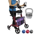 thumbnail image 1 of Andador vertical Vive Mobility con asiento para personas mayores, mujeres - Andador con ruedas, reposabrazos, resistente, plegable, ayuda médica para personas mayores - Ayuda plegable para caminar (ro, 1 of 5