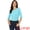 Aqua Blue, variant on Women's Elbow Sleeves Boat Neck Slim Fit Classic Tee XL Fuchsia