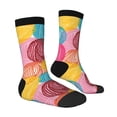 thumbnail image 3 of Uemuo Colorful Wool Balls Pattern Women's Crew Socks, Soft Durable Breathable Moisture-Wicking with Odor Control Cotton socks, 3 of 9