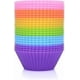 thumbnail image 2 of Mini Muffin Pan - Reusable Silicone Cupcake Molds 2in 24 Pack - Small Baking Cups Truffle Cake Pan Set Nonstick In 6 Colors, 2 of 4