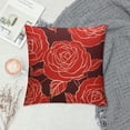 thumbnail image 2 of Nawypu  Red Rose Pillow Cover, Romantic Art Line Drawing Flower Petals Throw Pillowcases Decorative Cushion Cover for Wedding Valentine's Day Engagement Proposal Decor, 2 of 5