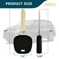 thumbnail image 3 of AKS KEYS New Replacement Uncut Transponder Key for Toyota - 4D74 "H" TOY44H-PT (2 Pack), 3 of 5