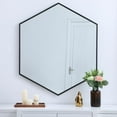 thumbnail image 3 of Elegant Decor Metal frame hexagon mirror 38 inch in Black, 3 of 13