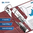 thumbnail image 2 of Davis Group Premium Economy, Angle D Ring, Binder, 6 Pack (Burgundy, 3"), 2 of 7