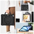 thumbnail image 6 of Case for iPad Air 13 inch/iPad Pro 12.9 inch (3rd/4th Gen), 360 Rotating Stand Handle Pencil Holder Shoulder Strap Heavy Duty Shockproof Cover, Black, 6 of 7