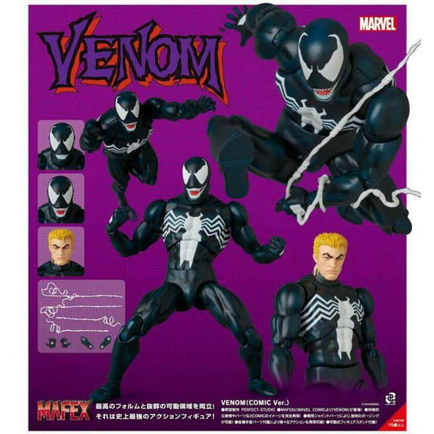 MARVEL Mafex Venom 088 Spiderman 075 Comic Character Versi Change Head Figura de acción Modelo Juguetes Doll Gife zhangmengya LED