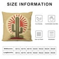 thumbnail image 5 of QZHH  Throw Pillow Cover Brown Arizona Desert Cactus at Sunset Old Southwest Square Decorative Throw Pillow Cushion Case for Home Couch Living Room Bed Sofa Car Pillowcase, 5 of 5
