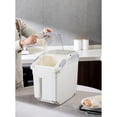 thumbnail image 3 of 33 Liter / 50 lbs Rice Storage Container with Measuring Cup, BPA free, For Rice | Grain | Pet Food | Flour, 2 count, White, 3 of 6