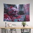 thumbnail image 4 of Gaeub Gothic Red Skull Cemetery Print Tapestry Wall Hanging(60x40 inches),Tapestry Home Decor,Wall Art for Living Room Bedroom Home Decor, 4 of 8