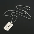 thumbnail image 4 of Jiaroswwei 26 Letters Alphabet Dog Tag Pendant Beaded Chain Punk Stainless Steel Necklace, 4 of 8