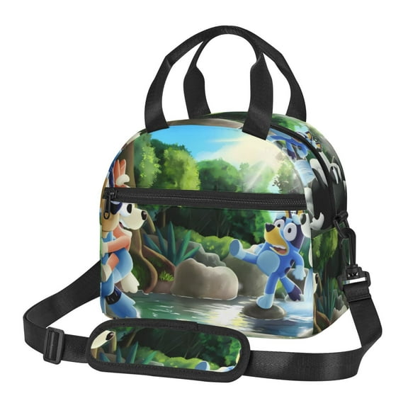 Lsque Bluey Pattern Lunch Bag ,Insulated Lunch Box, Small Leakproof Cooler Food Lunch Containers Reusable High Capacity Lunch Tote Bags