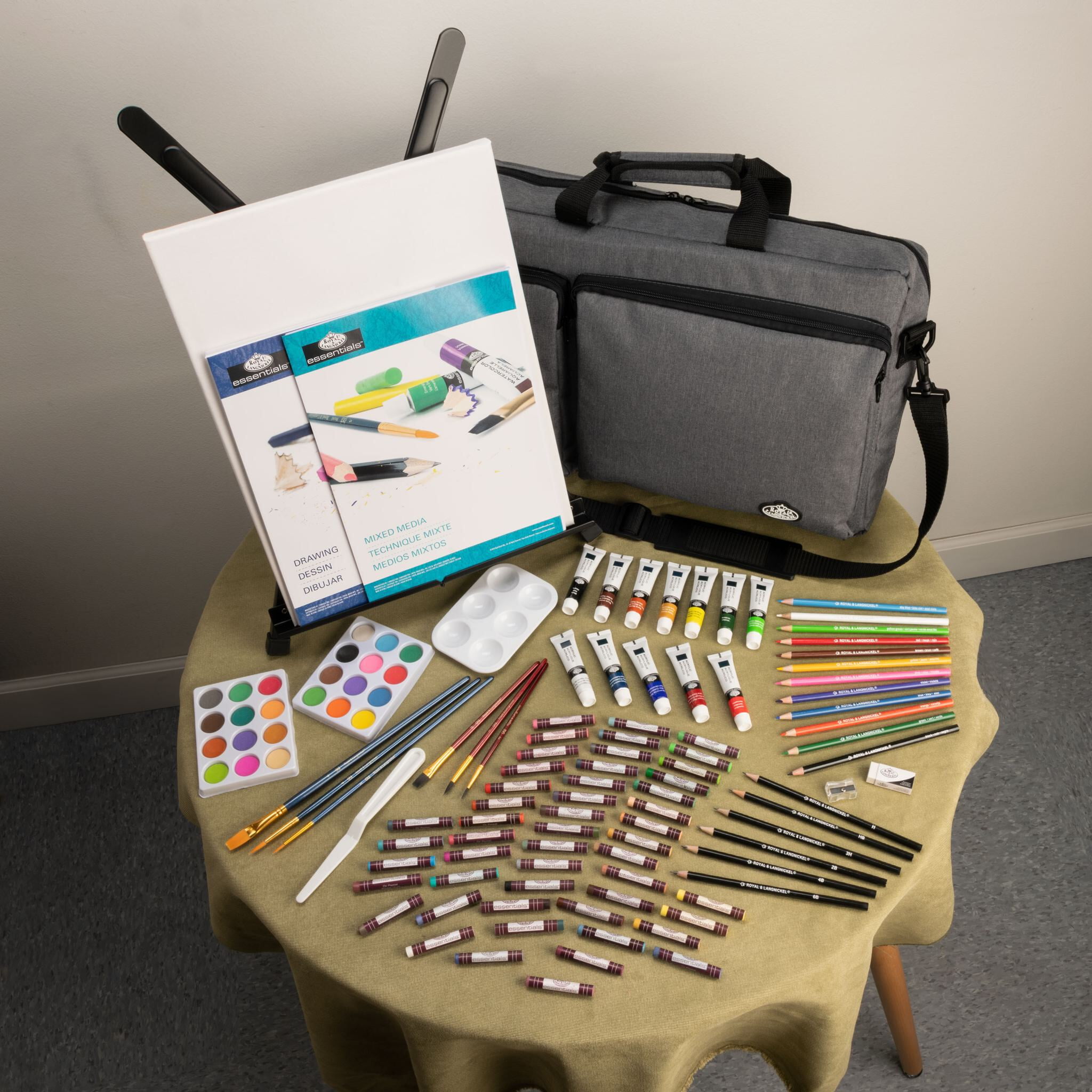 Royal & Langnickel Essentials Mixed Media Art Set with Satchel - Artist Drawing & Painting 164 piece