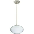 thumbnail image 2 of 1TT-491207-LED-SN-Besa Lighting-Pape 10 - 10.25 Inch 9W 1 LED Cord Pendant-Satin Nickel Finish-Opal Ribbed Glass Color, 2 of 3