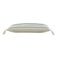 thumbnail image 4 of LR Home Ox Bay Hand-stitched White/Blue Stripe All-Natural Cotton Pillow Cover, 4 of 8