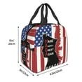 thumbnail image 6 of Flag Day Insulated Lunch Bag for Women Men , Reusable Cute Lunch Bags for Picnic School Work Office Soldiers Silhouettes, 6 of 8