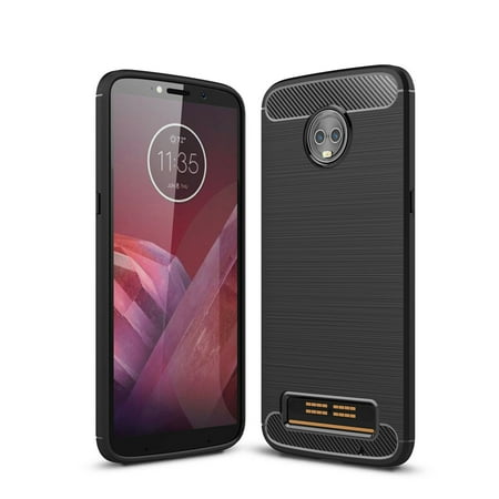 For Motorola Moto Z3 Case, Heavy-Duty Shockproof Protective Case Armor Guard Shield, Shock Adsorption, Drop Protection [Black]