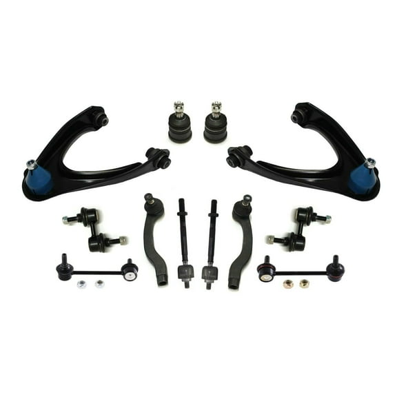 12 Pc Front & Rear Suspension Upper Control Arm Tie Rod Ends Sway Bar Links   Lower Ball Joints