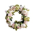 thumbnail image 2 of Spring Leaf Wreath Plastic Artificial Plant Home Decoration Wreath Front Door, 2 of 9