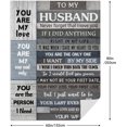 thumbnail image 6 of Gifts for Him/Husband/Men,Husband Birthday Gift from Wife,Anniversary for Husband,Husband Gifts from Wife,Romantic Presents I Love You Gifts Blanket 80x60in, 6 of 6