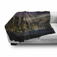 thumbnail image 3 of Puerto Rico Soft Flannel Fleece Throw Blanket, Skyline Ocean Park Puerto Rico in the Evening Buildings Trees and Cloudy Sky, Cozy Plush for Indoor and Outdoor Use, 50" x 70", Multicolor, by Ambesonne, 3 of 6