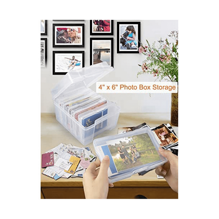 Lifewit Photo Storage Box 4x6 Photo Case, 18 Inner Photo Keeper, Multicolor  Photo Boxes Storage, Seed Organizer Craft Storage Box for Cards Pictures