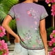 thumbnail image 5 of TaTaai Women's Casual Printed Top Round Neck Short Sleeve Chiffon Blouse Soft Flowy Lightweight Spring Summer Daily Beach Wear Gift, 5 of 7
