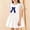 White, variant on DAETIROS Kids Girls Ruffle Flutter Sleeve Dress with Bow A-Line Birthday Party Soft Stretchy Comfortable Pink,Size 7-8 T