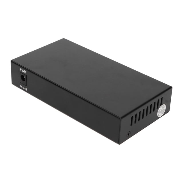 Conmutador Gigabit Ethernet, Convertidor de Medios de Fibra de 6 Puertos, 10/100/1000Mbps, Extensión rx1550nm 20 km, enchufe y reproducción, para extensión de Rojo, 100-240V