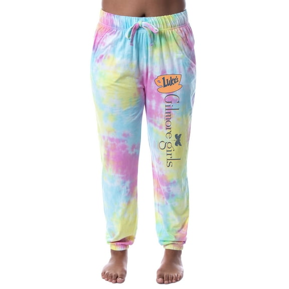 Gilmore Girls Womens' Luke's Diner Logo Tie-Dye Sleep Jogger Pajama Pants