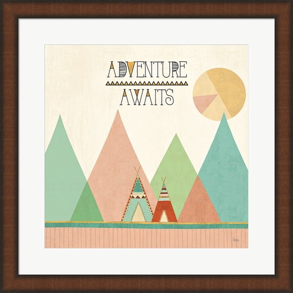 Southwest Geo III by Veronique Charron, Framed Wall Art, 19.75W x 19.75H